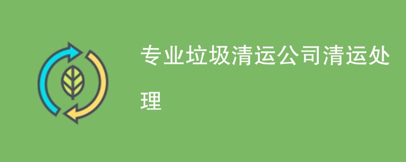 专业垃圾清运公司清运处理