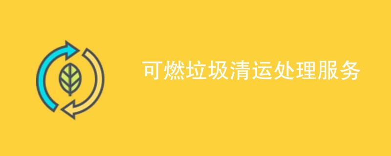 可燃垃圾清运处理服务