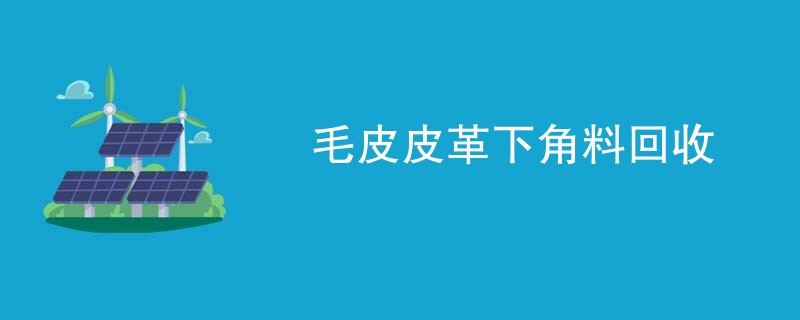 毛皮皮革下角料回收