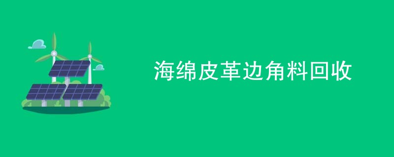 海绵皮革边角料回收